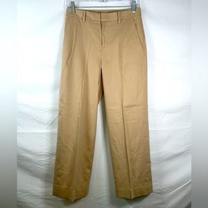 NWT Women’s Lauren Ralph Lauren Cuffed Wide Leg Linen Blend Khaki Pants Size‎ 0